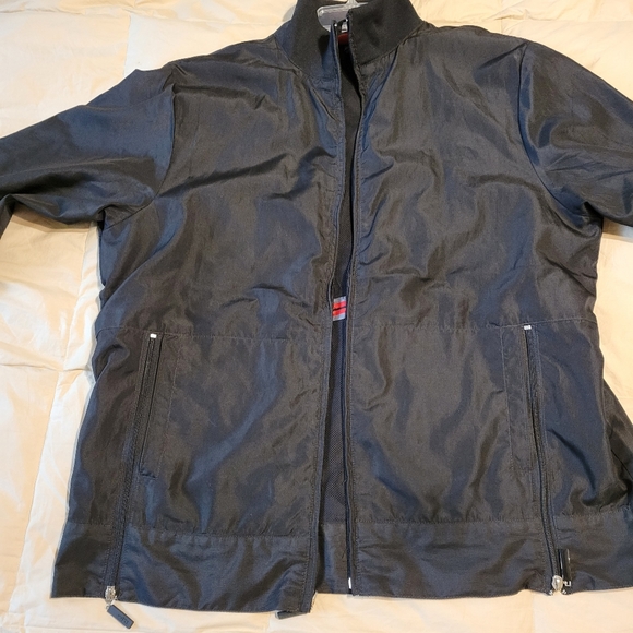 ID wear men's size: extra large zip-up black windbreaker jacket 100% polyester - Picture 10 of 16